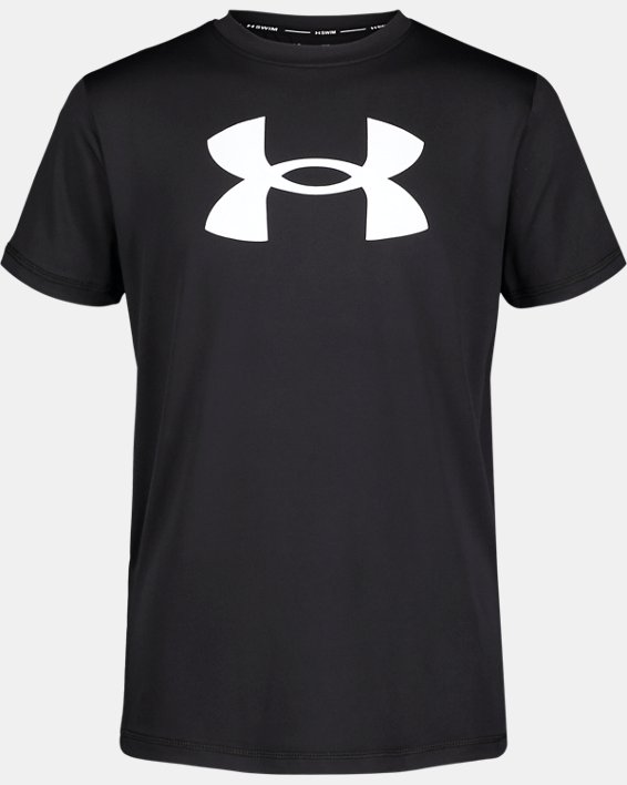Boys' UA Core Short Sleeve Surf Shirt, Black, pdpMainDesktop image number 0